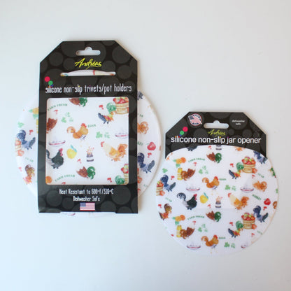Silicone Trivets and Jar Openers - Farm Fresh - Made in the USA