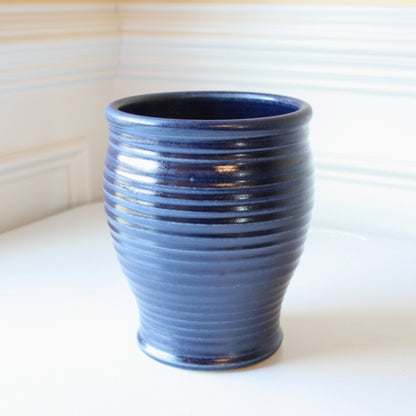 Farmhouse Pottery Utensil Holder - Denim - Made in the USA