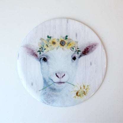 Silicone Trivets and Jar Openers - Flower Sheep - Made in the USA