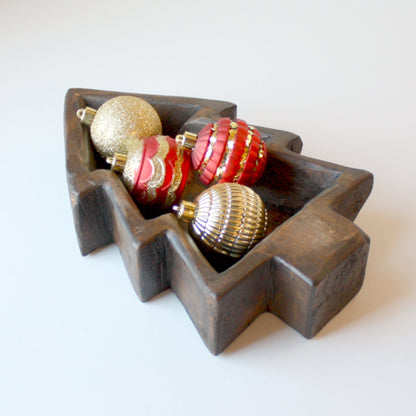 Handmade Wood Christmas Tree Bowl - Made in the USA