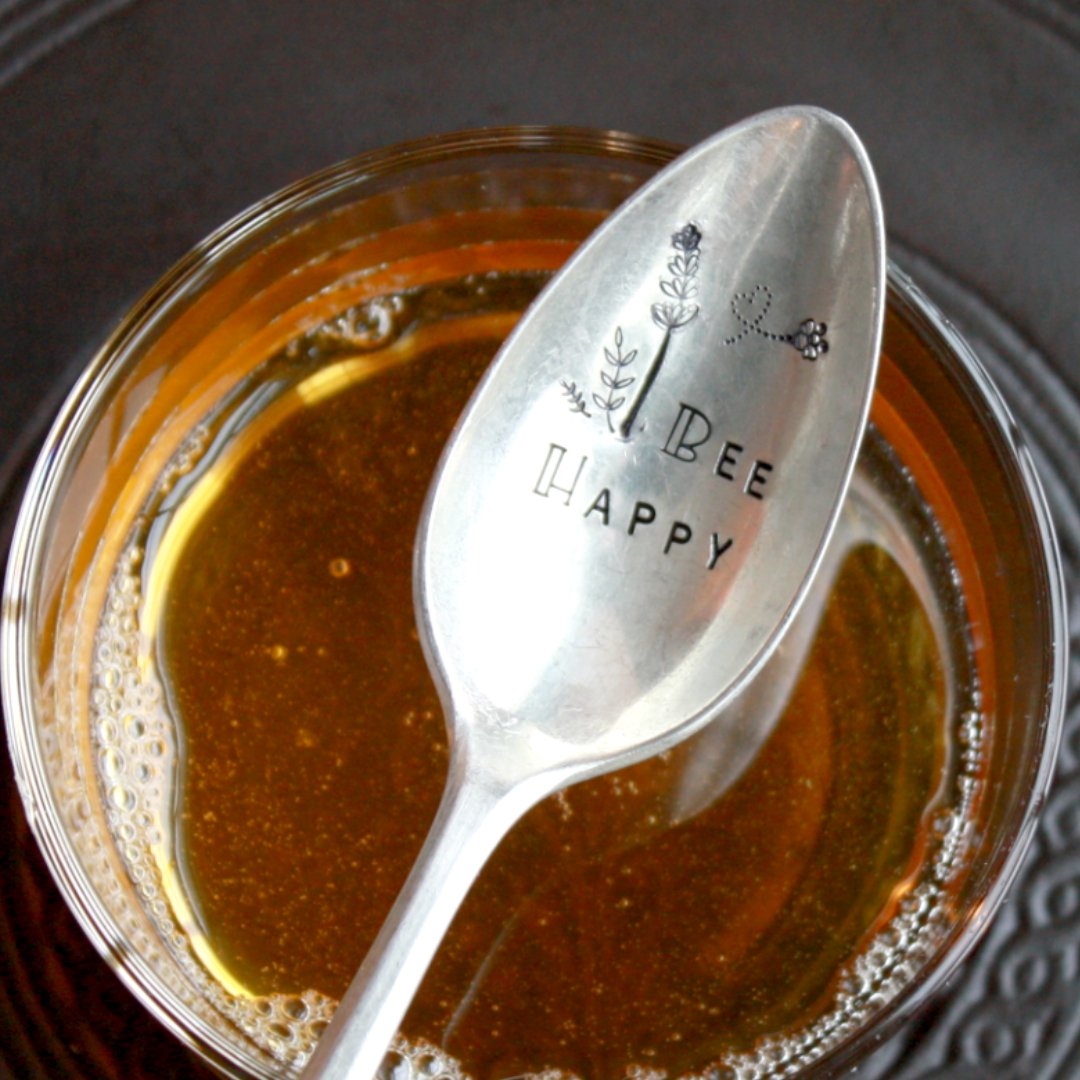 Vintage Spoons - Bee Happy - Made in the USA
