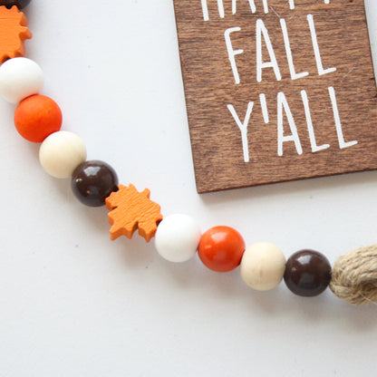 Happy Fall Y'all Beaded Garland - Made in the USA