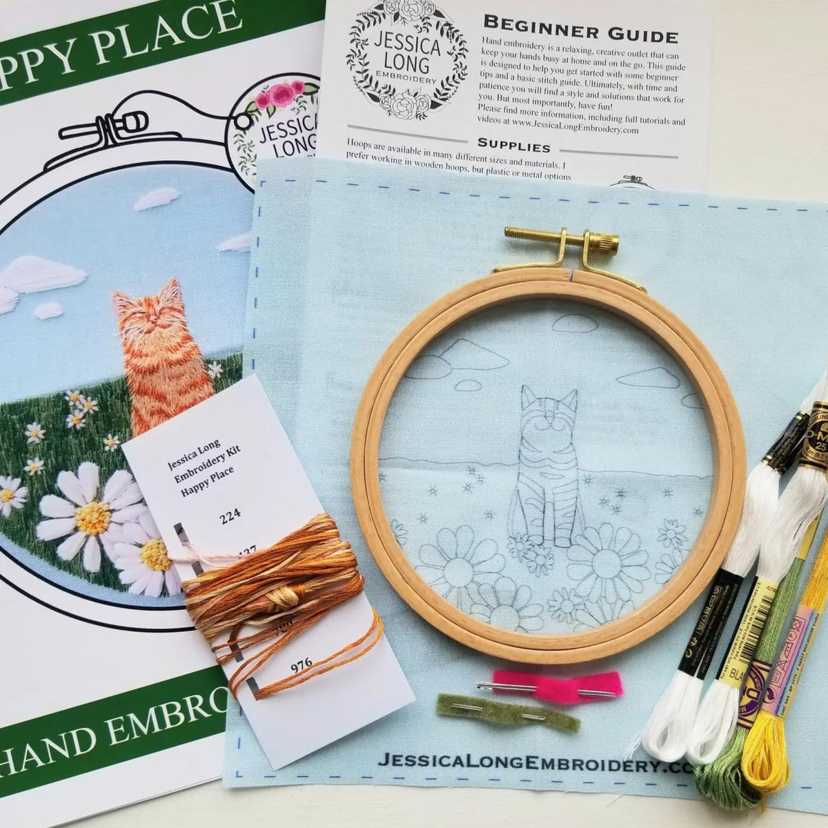 Embroidery Kit - Happy Place - Made in the USA