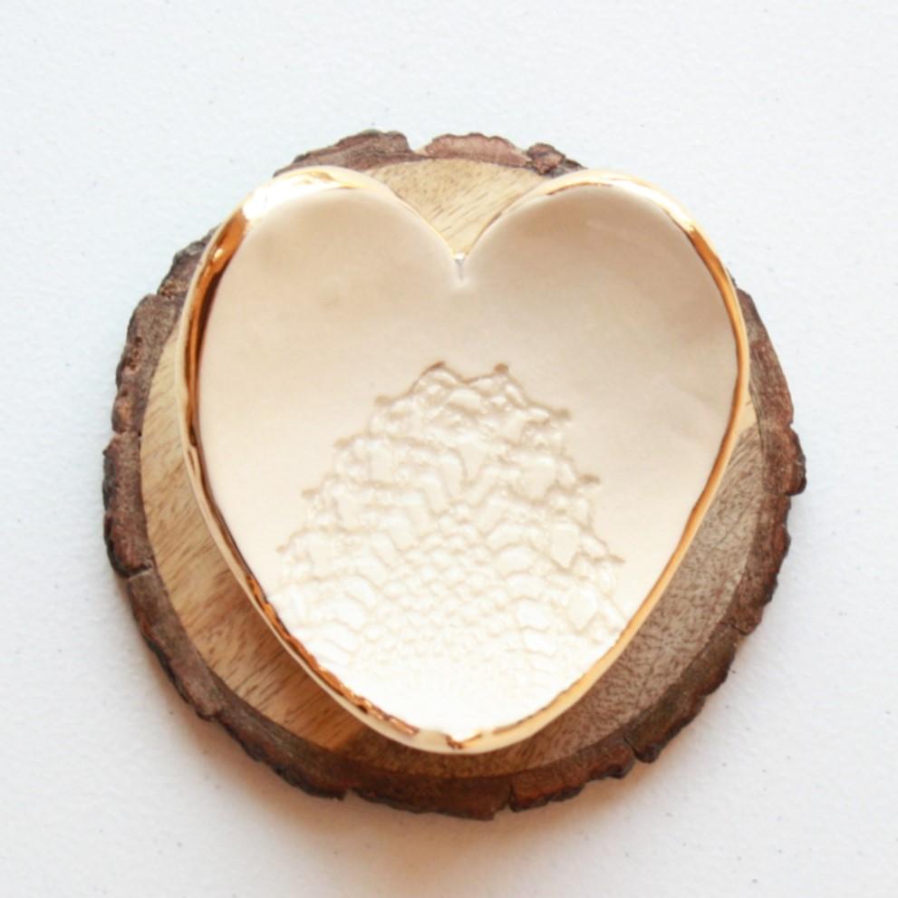 Stoneware Heart Ring Dish - Made in the USA