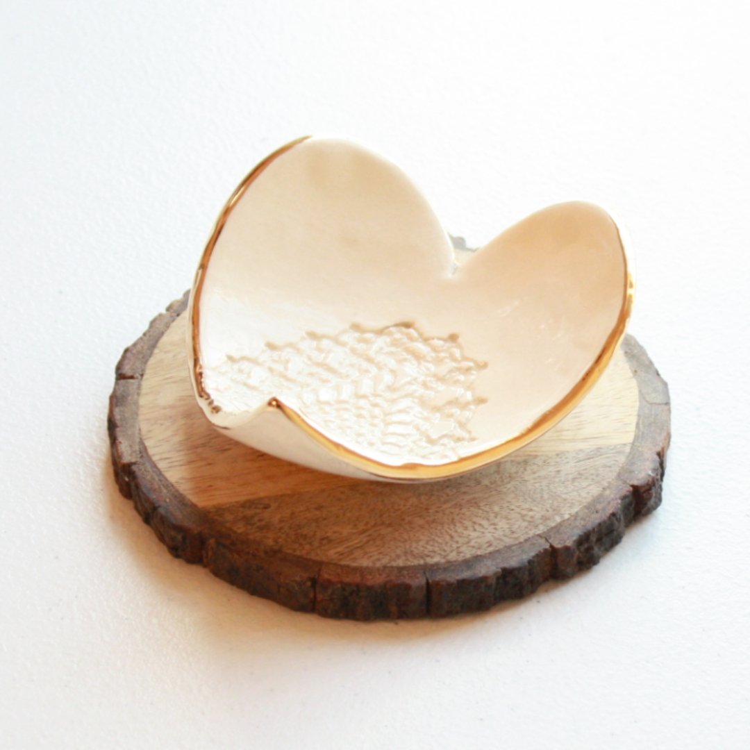 Stoneware Heart Ring Dish - Made in the USA