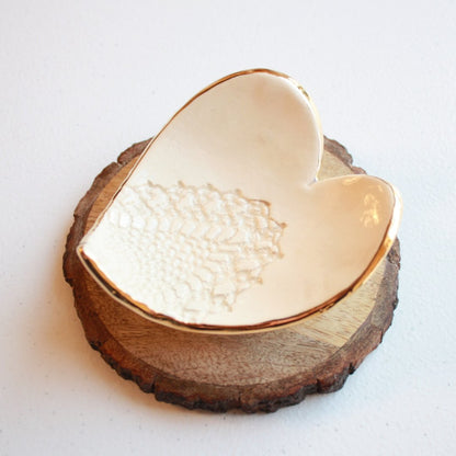 Stoneware Heart Ring Dish - Made in the USA