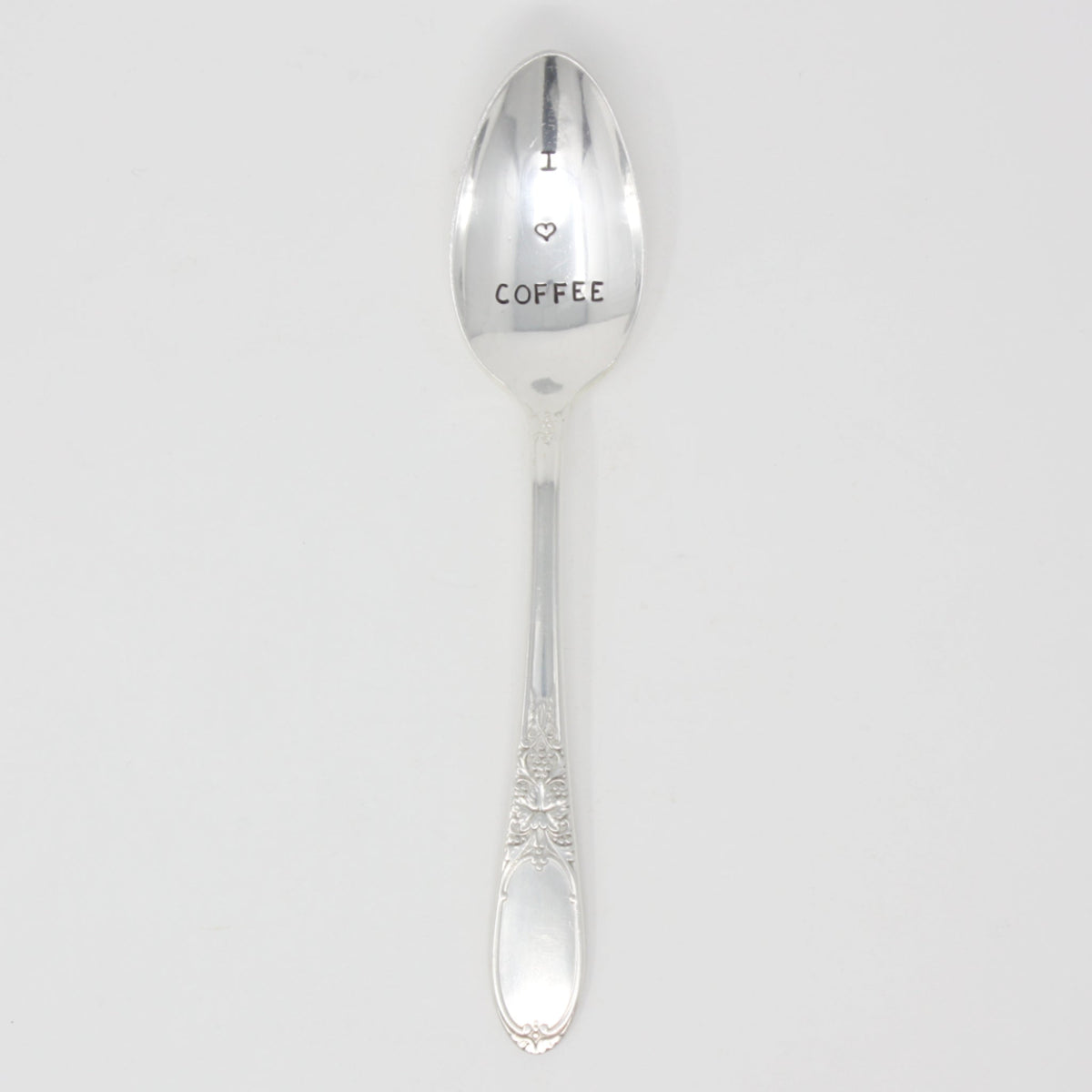 Vintage Stamped Spoons - I (Heart) Coffee - Made in the USA