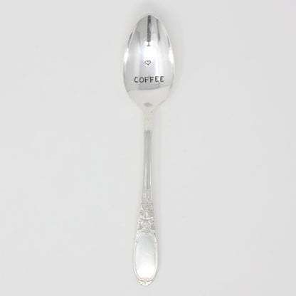 Vintage Stamped Spoons - I (Heart) Coffee - Made in the USA