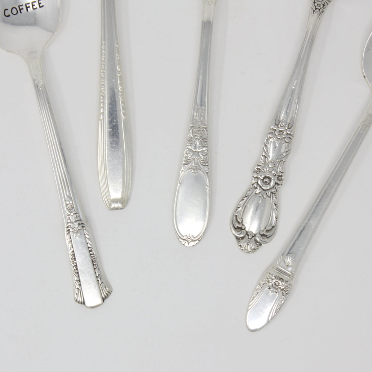 Vintage Stamped Spoons - I (Heart) Coffee - Made in the USA