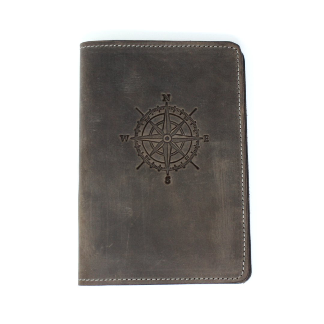 Handcrafted Leather Journal - Compass - Made in the USA