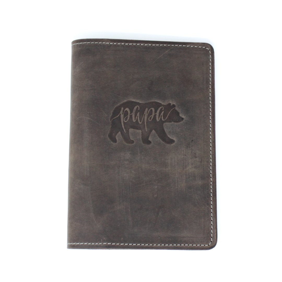 Handcrafted Leather Journal - Papa Bear - Made in the USA