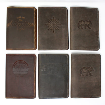 Handcrafted Leather Journal - Compass - Made in the USA