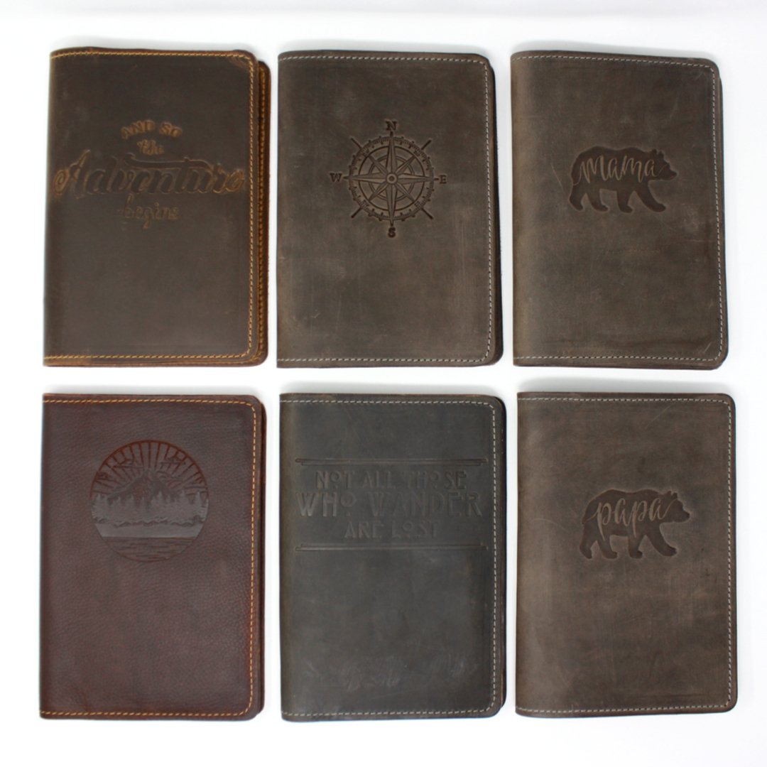 Handcrafted Leather Journal - Papa Bear - Made in the USA