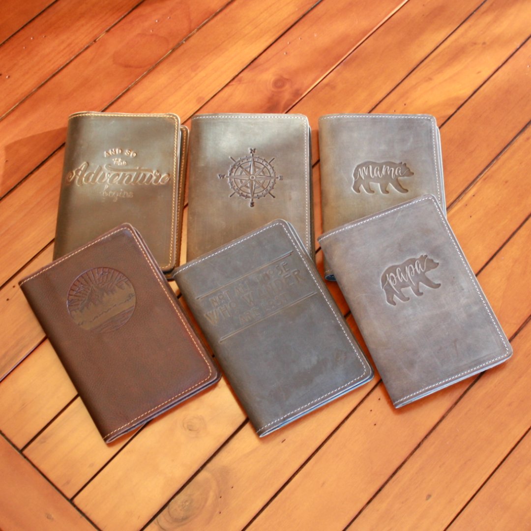 Handcrafted Leather Journal - Compass - Made in the USA