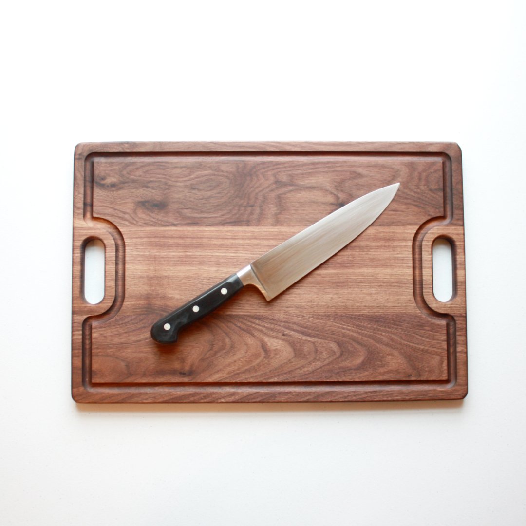 Large Walnut Cutting Board with Handles - Made in the USA