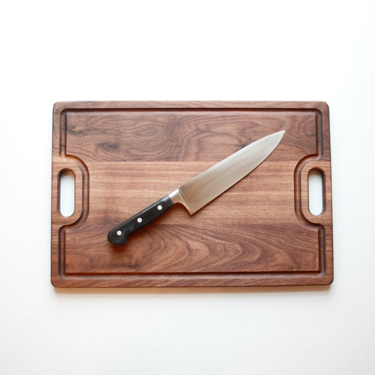 Large Walnut Cutting Board with Handles - Made in the USA