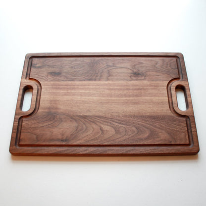 Large Walnut Cutting Board with Handles - Made in the USA