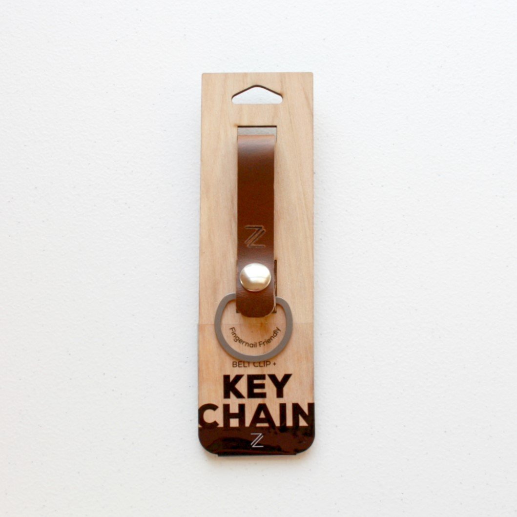 Leather Keychain for Belt or Bag - Made in the USA