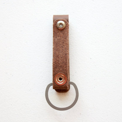 Leather Keychain for Belt or Bag - Made in the USA