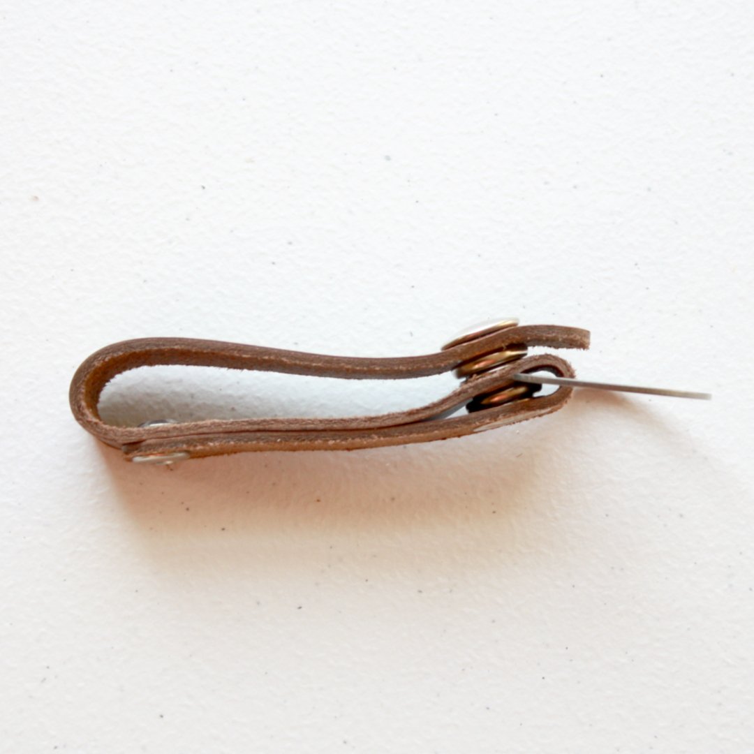 Leather Keychain for Belt or Bag - Made in the USA