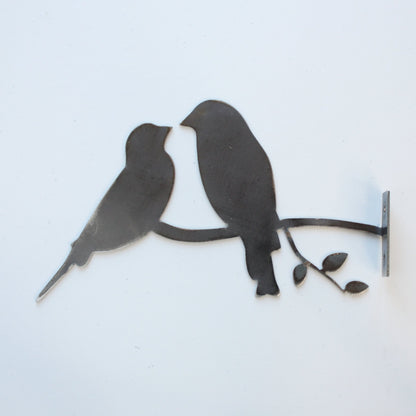 Love Birds Metal Bird Statue - Made in the USA