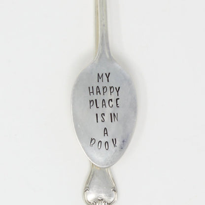 Vintage Spoons - My Happy Place is in a Book Bookmark - Made in the USA