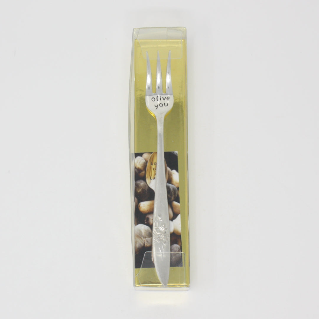 Vintage Cocktail Fork - "Olive You" - Made in the USA