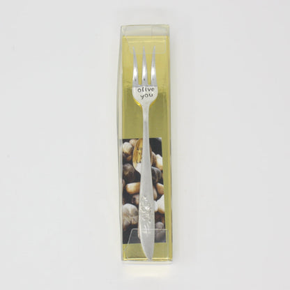 Vintage Cocktail Fork - "Olive You" - Made in the USA