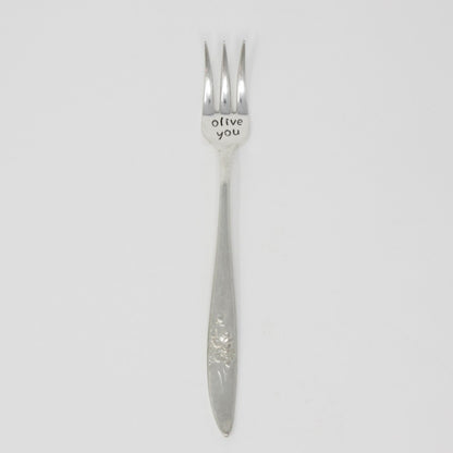 Vintage Cocktail Fork - "Olive You" - Made in the USA