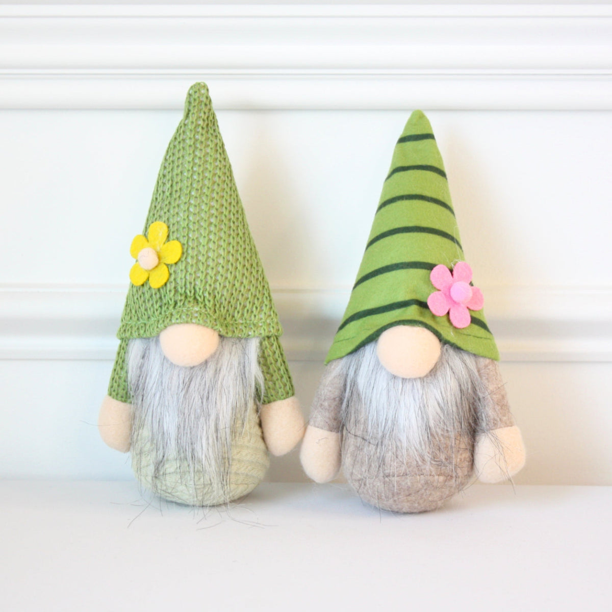 Pair of Handmade Green St. Patrick's Day Gnome Brothers - Made in the USA