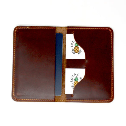 Handcrafted Leather Passport Cover - And so the Adventure Begins - Made in the USA