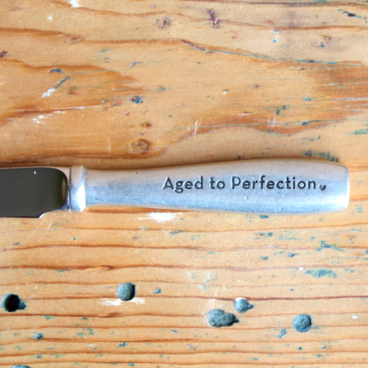 Pewter "Aged to Perfection" Cheese Knife - Made in the USA
