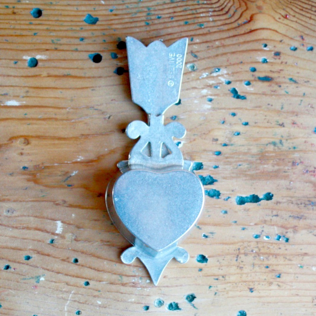 Pewter Heart Tea Strainer - Made in the USA