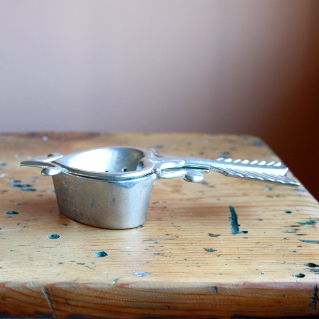 Pewter Heart Tea Strainer - Made in the USA