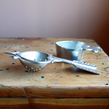Pewter Heart Tea Strainer - Made in the USA