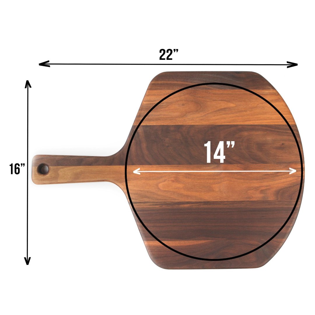 Walnut Pizza Peel and Board - Made in the USA