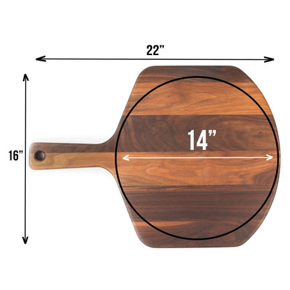 Walnut Pizza Peel and Board - Made in the USA