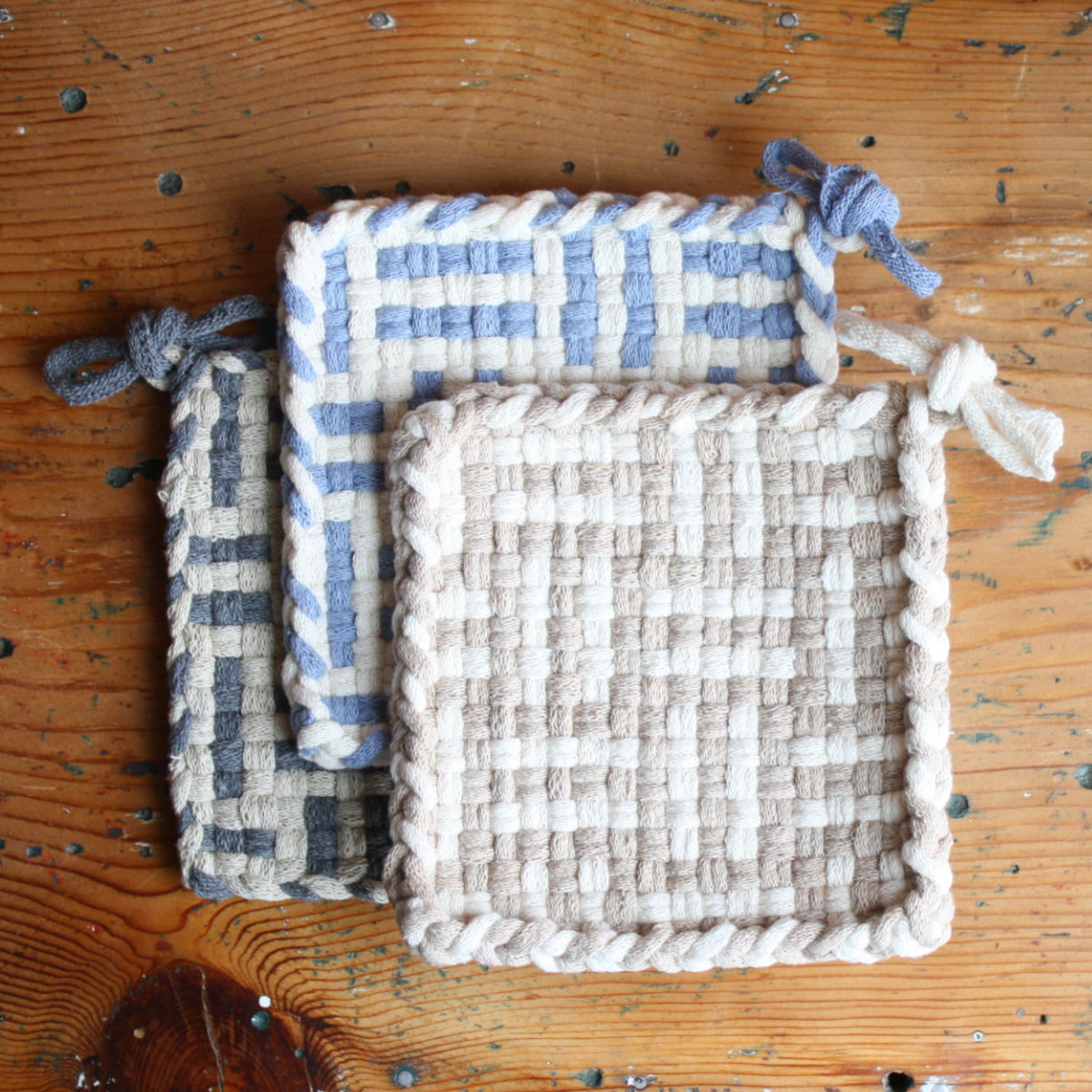 Cotton Handwoven Potholders - Made in the USA