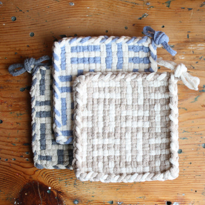 Cotton Handwoven Potholders - Made in the USA