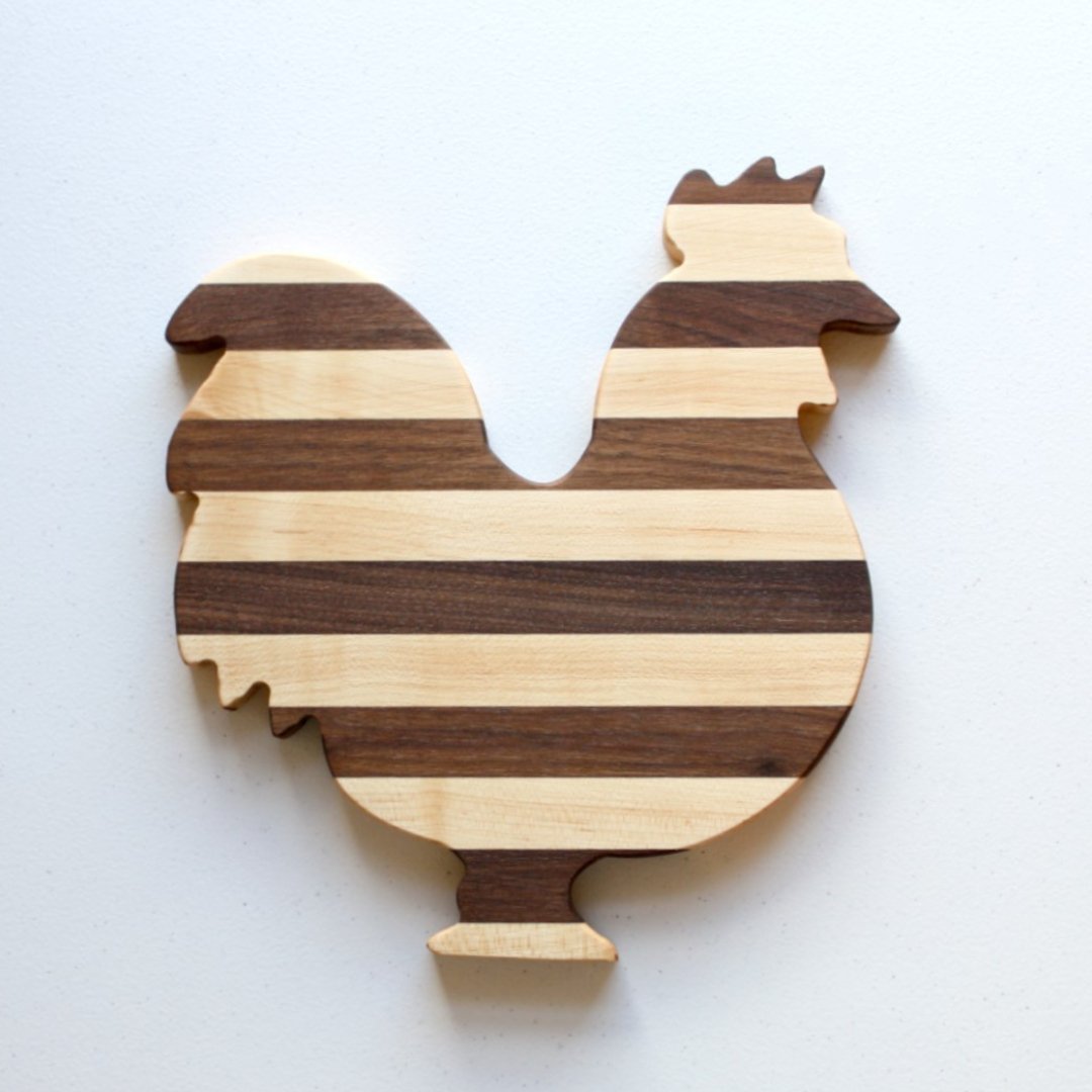 Rooster Cutting Board and Charcuterie Board - Made in the USA