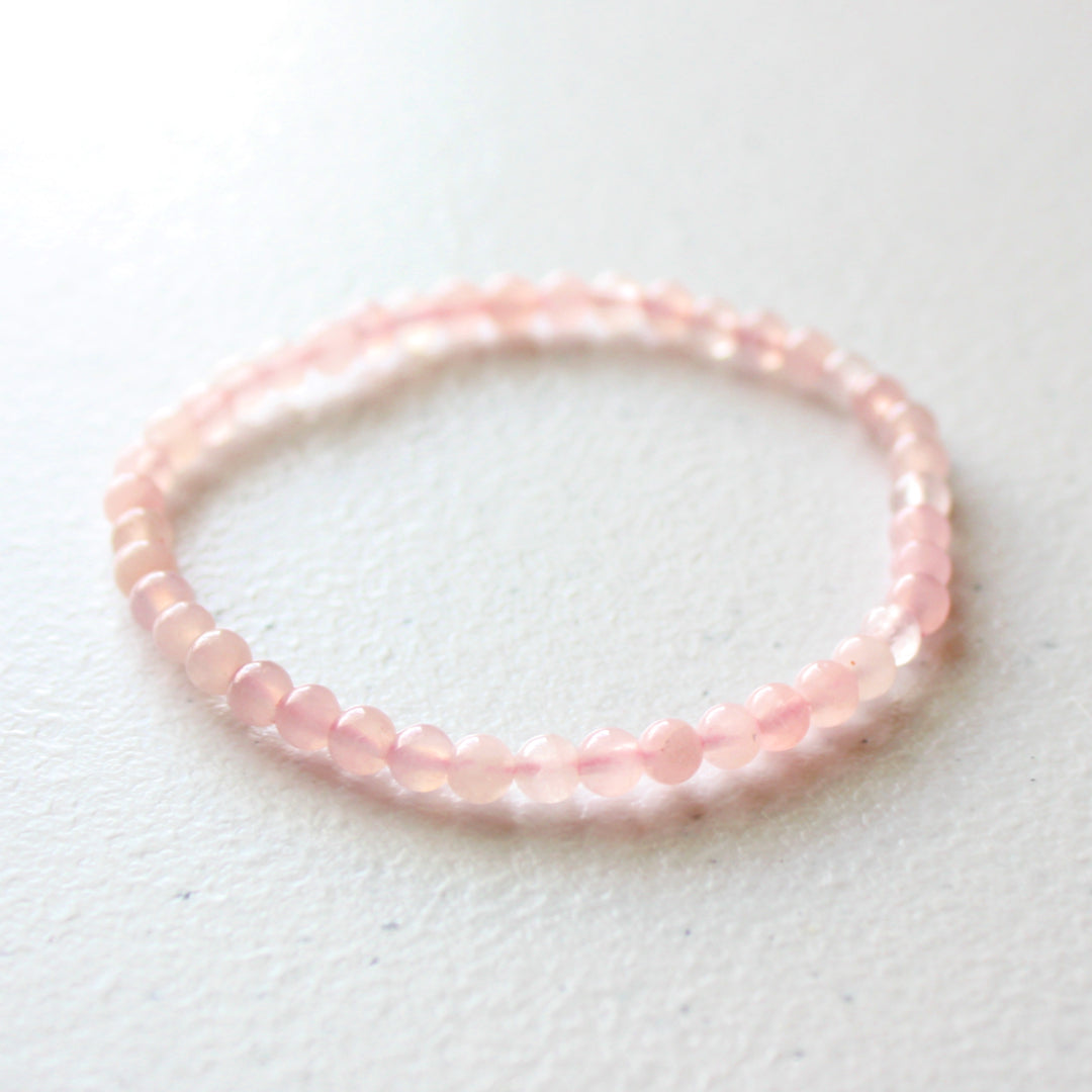 Rose Quartz Crystal Energy Stretch Bracelet - Made in the USA