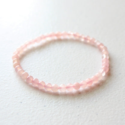 Rose Quartz Crystal Energy Stretch Bracelet - Made in the USA