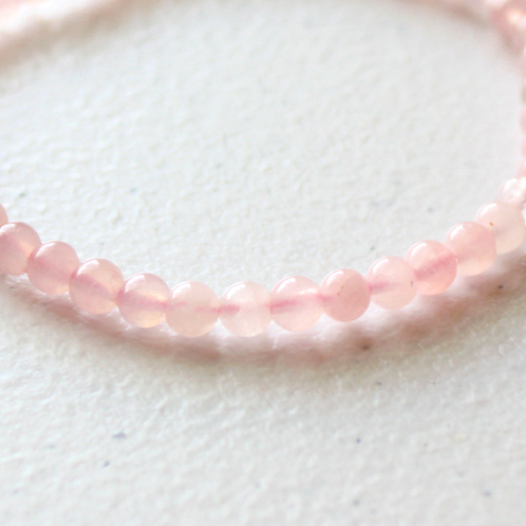 Rose Quartz Crystal Energy Stretch Bracelet - Made in the USA