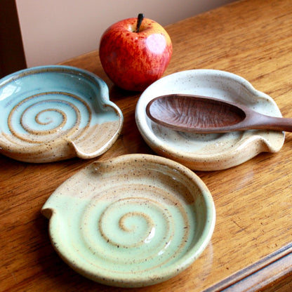 Pottery Spoon Rest - Made in the USA