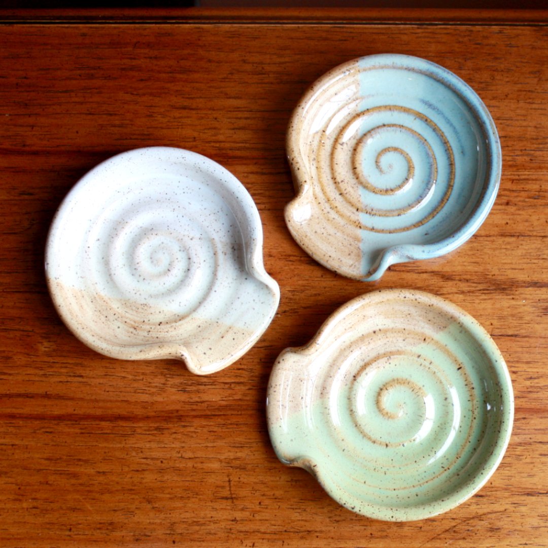 Pottery Spoon Rest - Made in the USA