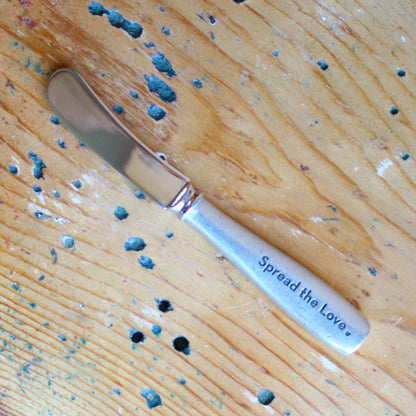 Pewter "Spread the Love" Cheese Spreader - Made in the USA