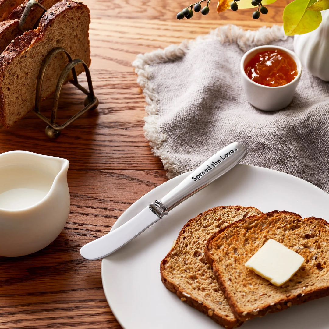 Pewter "Spread the Love" Cheese Spreader - Made in the USA