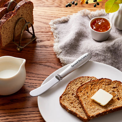 Pewter "Spread the Love" Cheese Spreader - Made in the USA