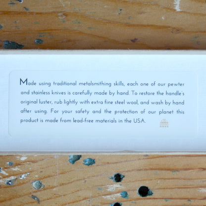 Pewter "Spread the Love" Cheese Spreader - Made in the USA
