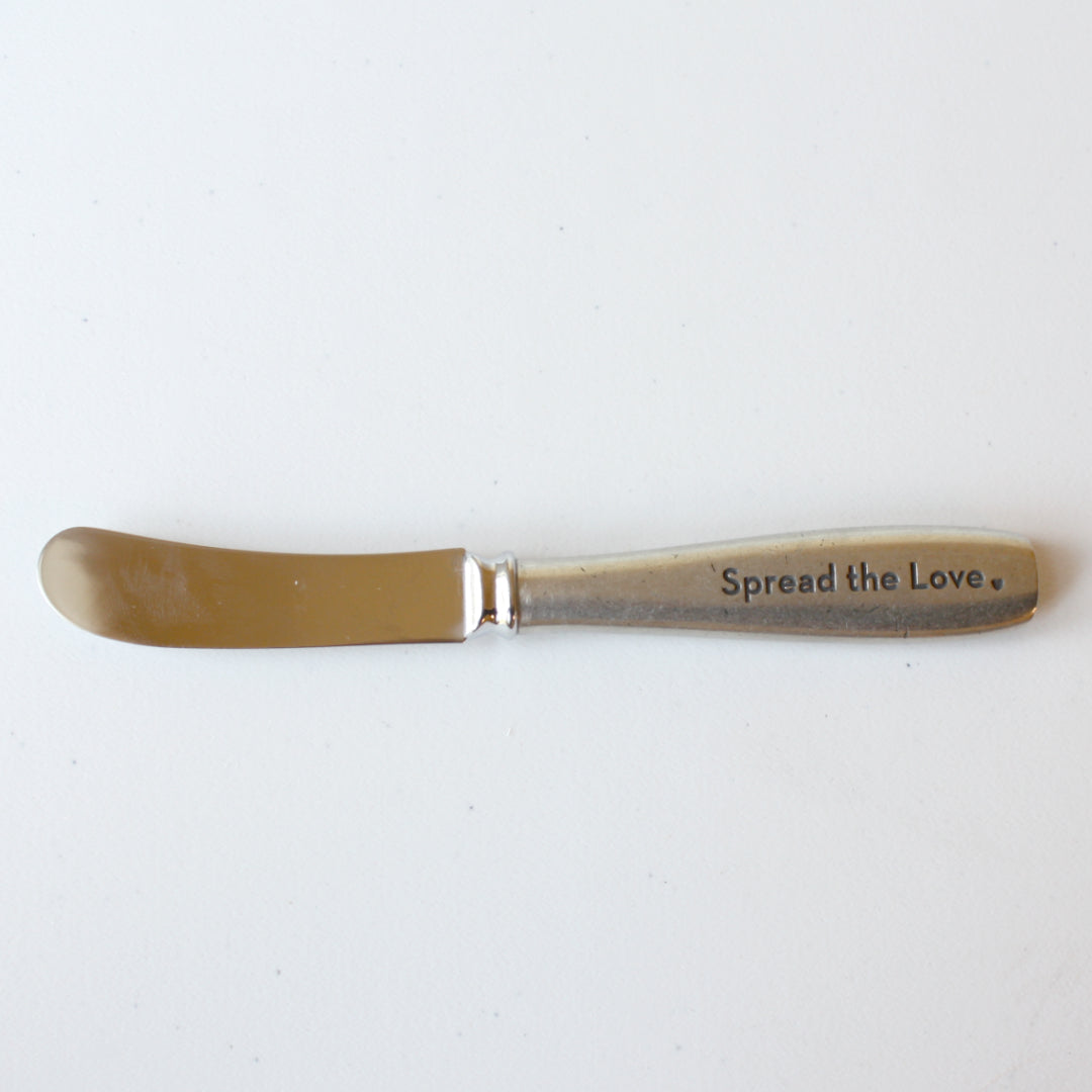 Pewter "Spread the Love" Cheese Spreader - Made in the USA